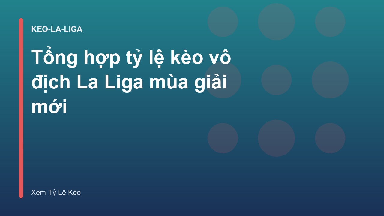 Tổng hợp tỷ lệ kèo vô địch La Liga mùa giải mới